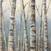 Blissful Birch 36 x 48 Acrylic